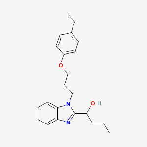 molecular formula C22H28N2O2 B14985601 1-{1-[3-(4-ethylphenoxy)propyl]-1H-benzimidazol-2-yl}butan-1-ol 