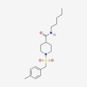 molecular formula C19H30N2O3S B14985605 1-[(4-methylbenzyl)sulfonyl]-N-pentylpiperidine-4-carboxamide 