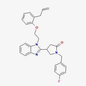 1-(4-fluorobenzyl)-4-(1-{2-[2-(prop-2-en-1-yl)phenoxy]ethyl}-1H-benzimidazol-2-yl)pyrrolidin-2-one