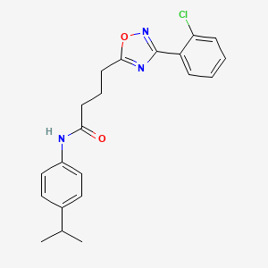 4-[3-(2-chlorophenyl)-1,2,4-oxadiazol-5-yl]-N-[4-(propan-2-yl)phenyl]butanamide