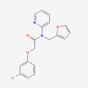 2-(3-chlorophenoxy)-N-(furan-2-ylmethyl)-N-(pyridin-2-yl)acetamide