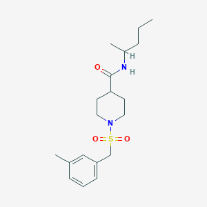 1-[(3-methylbenzyl)sulfonyl]-N-(pentan-2-yl)piperidine-4-carboxamide