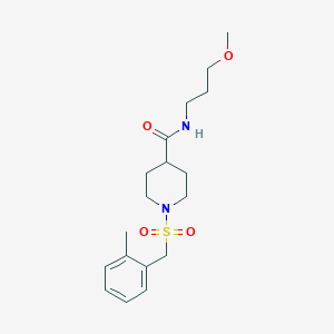 N-(3-methoxypropyl)-1-[(2-methylbenzyl)sulfonyl]piperidine-4-carboxamide