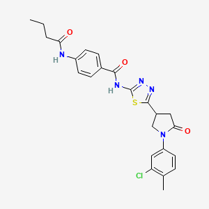 molecular formula C24H24ClN5O3S B14985713 4-(butanoylamino)-N-{5-[1-(3-chloro-4-methylphenyl)-5-oxopyrrolidin-3-yl]-1,3,4-thiadiazol-2-yl}benzamide 