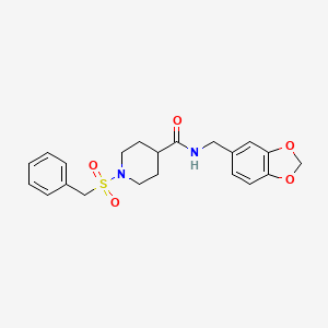 molecular formula C21H24N2O5S B14985725 N-(1,3-benzodioxol-5-ylmethyl)-1-(benzylsulfonyl)piperidine-4-carboxamide 