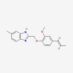 molecular formula C19H20N2O2 B14985732 2-({2-methoxy-4-[(1E)-prop-1-en-1-yl]phenoxy}methyl)-5-methyl-1H-benzimidazole 