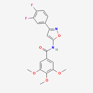 molecular formula C19H16F2N2O5 B14985762 N-[3-(3,4-difluorophenyl)-1,2-oxazol-5-yl]-3,4,5-trimethoxybenzamide 