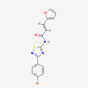 (2E)-N-[3-(4-bromophenyl)-1,2,4-thiadiazol-5-yl]-3-(furan-2-yl)prop-2-enamide