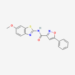 N-(6-methoxy-1,3-benzothiazol-2-yl)-5-phenyl-1,2-oxazole-3-carboxamide