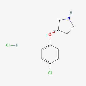 molecular formula C10H13Cl2NO B1498580 (S)-3-(4-Chlorophenoxy)pyrrolidine HCl 