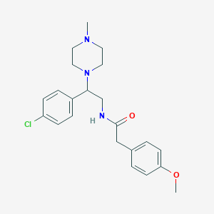 molecular formula C22H28ClN3O2 B14985801 N-[2-(4-chlorophenyl)-2-(4-methylpiperazin-1-yl)ethyl]-2-(4-methoxyphenyl)acetamide 