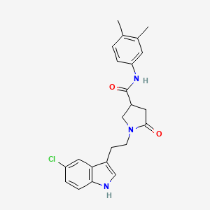 molecular formula C23H24ClN3O2 B14985806 1-[2-(5-chloro-1H-indol-3-yl)ethyl]-N-(3,4-dimethylphenyl)-5-oxopyrrolidine-3-carboxamide 