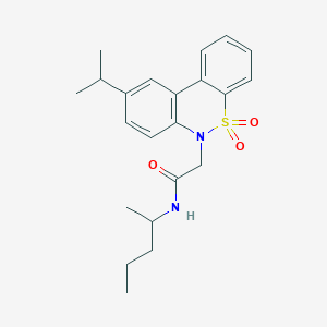 2-(9-Isopropyl-5,5-dioxido-6H-dibenzo[C,E][1,2]thiazin-6-YL)-N-(2-pentanyl)acetamide