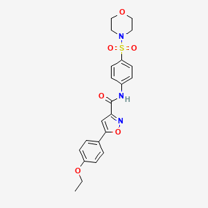 molecular formula C22H23N3O6S B14985816 5-(4-ethoxyphenyl)-N-[4-(morpholin-4-ylsulfonyl)phenyl]-1,2-oxazole-3-carboxamide 