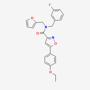 molecular formula C24H21FN2O4 B14985824 5-(4-ethoxyphenyl)-N-(3-fluorobenzyl)-N-(furan-2-ylmethyl)-1,2-oxazole-3-carboxamide 