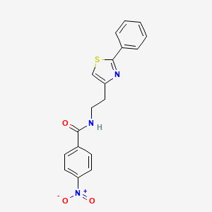 molecular formula C18H15N3O3S B14985836 4-nitro-N-[2-(2-phenyl-1,3-thiazol-4-yl)ethyl]benzamide 