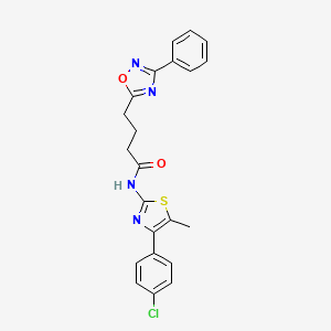 N-[4-(4-chlorophenyl)-5-methyl-1,3-thiazol-2-yl]-4-(3-phenyl-1,2,4-oxadiazol-5-yl)butanamide