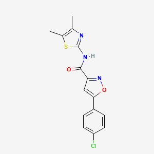 5-(4-chlorophenyl)-N-(4,5-dimethyl-1,3-thiazol-2-yl)-1,2-oxazole-3-carboxamide