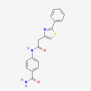 4-{[(2-Phenyl-1,3-thiazol-4-yl)acetyl]amino}benzamide