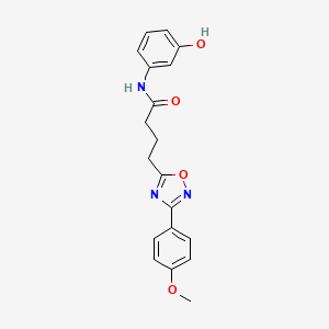 molecular formula C19H19N3O4 B14985890 N-(3-hydroxyphenyl)-4-[3-(4-methoxyphenyl)-1,2,4-oxadiazol-5-yl]butanamide 