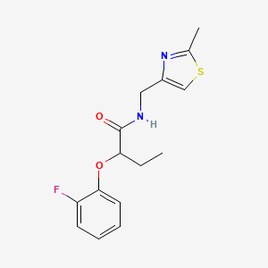 molecular formula C15H17FN2O2S B14985905 2-(2-fluorophenoxy)-N-[(2-methyl-1,3-thiazol-4-yl)methyl]butanamide 