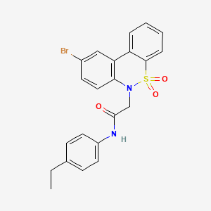 2-(9-bromo-5,5-dioxido-6H-dibenzo[c,e][1,2]thiazin-6-yl)-N-(4-ethylphenyl)acetamide