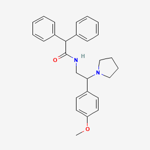 molecular formula C27H30N2O2 B14985934 N-[2-(4-methoxyphenyl)-2-pyrrolidin-1-ylethyl]-2,2-diphenylacetamide 