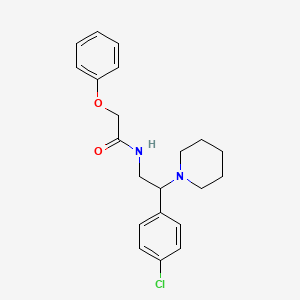 N-[2-(4-chlorophenyl)-2-(piperidin-1-yl)ethyl]-2-phenoxyacetamide