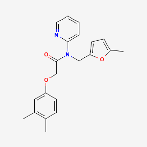 molecular formula C21H22N2O3 B14985945 2-(3,4-dimethylphenoxy)-N-[(5-methylfuran-2-yl)methyl]-N-(pyridin-2-yl)acetamide 