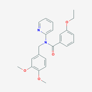 molecular formula C23H24N2O4 B14985983 N-(3,4-dimethoxybenzyl)-3-ethoxy-N-(pyridin-2-yl)benzamide 