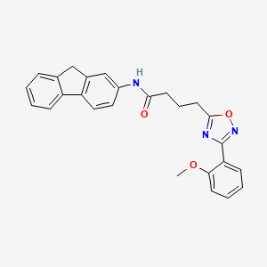 N-(9H-fluoren-2-yl)-4-[3-(2-methoxyphenyl)-1,2,4-oxadiazol-5-yl]butanamide