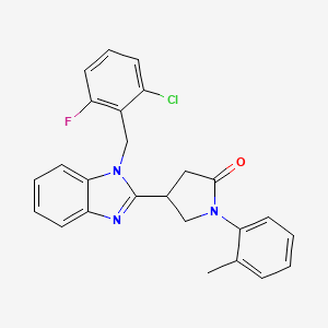 4-[1-(2-chloro-6-fluorobenzyl)-1H-benzimidazol-2-yl]-1-(2-methylphenyl)pyrrolidin-2-one