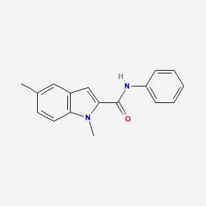 molecular formula C17H16N2O B14986020 1,5-dimethyl-N-phenyl-1H-indole-2-carboxamide 