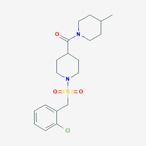 {1-[(2-Chlorobenzyl)sulfonyl]piperidin-4-yl}(4-methylpiperidin-1-yl)methanone