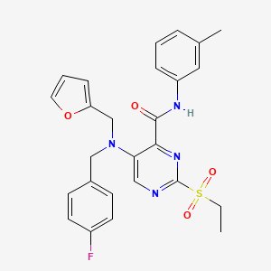 2-(ethylsulfonyl)-5-[(4-fluorobenzyl)(furan-2-ylmethyl)amino]-N-(3-methylphenyl)pyrimidine-4-carboxamide