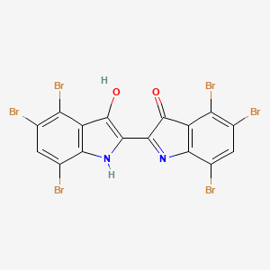 4,5,7-Tribromo-2-(4,5,7-tribromo-3-hydroxy-1H-indol-2-yl)indol-3-one