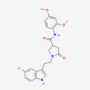 1-[2-(5-chloro-1H-indol-3-yl)ethyl]-N-(2,4-dimethoxyphenyl)-5-oxopyrrolidine-3-carboxamide