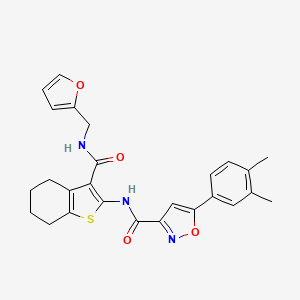 5-(3,4-dimethylphenyl)-N-{3-[(furan-2-ylmethyl)carbamoyl]-4,5,6,7-tetrahydro-1-benzothiophen-2-yl}-1,2-oxazole-3-carboxamide