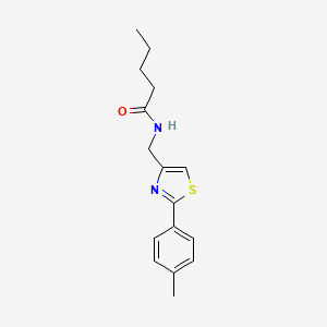 molecular formula C16H20N2OS B14986093 N-{[2-(4-methylphenyl)-1,3-thiazol-4-yl]methyl}pentanamide 