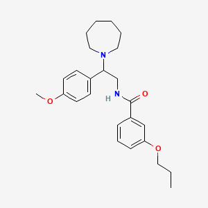 N-[2-(azepan-1-yl)-2-(4-methoxyphenyl)ethyl]-3-propoxybenzamide