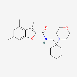 3,4,6-trimethyl-N-{[1-(morpholin-4-yl)cyclohexyl]methyl}-1-benzofuran-2-carboxamide