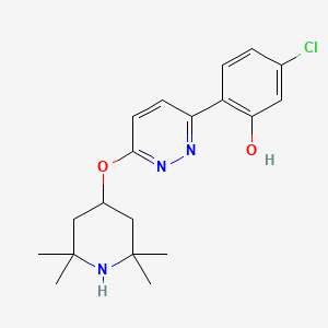 molecular formula C19H24ClN3O2 B1498614 5-Chloro-2-(6-((2,2,6,6-tetramethylpiperidin-4-yl)oxy)pyridazin-3-yl)phenol 