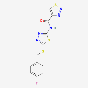 N-{5-[(4-fluorobenzyl)sulfanyl]-1,3,4-thiadiazol-2-yl}-1,2,3-thiadiazole-4-carboxamide