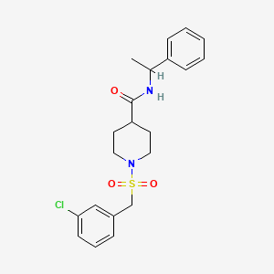 1-[(3-chlorobenzyl)sulfonyl]-N-(1-phenylethyl)piperidine-4-carboxamide