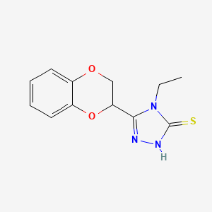 molecular formula C12H13N3O2S B14986192 5-(2,3-dihydro-1,4-benzodioxin-2-yl)-4-ethyl-4H-1,2,4-triazole-3-thiol 