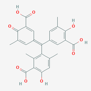 3-[(E)-(3-carboxy-4-hydroxy-5-methylphenyl)-(3-carboxy-5-methyl-4-oxocyclohexa-2,5-dien-1-ylidene)methyl]-6-hydroxy-2,4-dimethylbenzoic acid