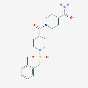 1-({1-[(2-Methylbenzyl)sulfonyl]piperidin-4-yl}carbonyl)piperidine-4-carboxamide