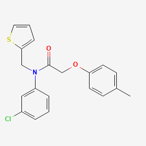 N-(3-chlorophenyl)-2-(4-methylphenoxy)-N-(thiophen-2-ylmethyl)acetamide