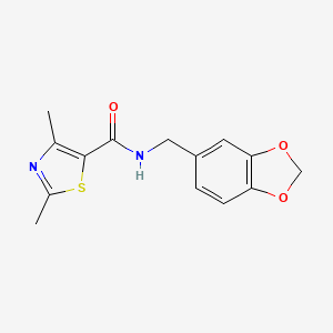 N-(1,3-benzodioxol-5-ylmethyl)-2,4-dimethyl-1,3-thiazole-5-carboxamide