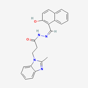 molecular formula C22H20N4O2 B1498632 N-[(Z)-(2-Hydroxynaphthalen-1-yl)methylideneamino]-3-(2-methylbenzimidazol-1-yl)propanamide 